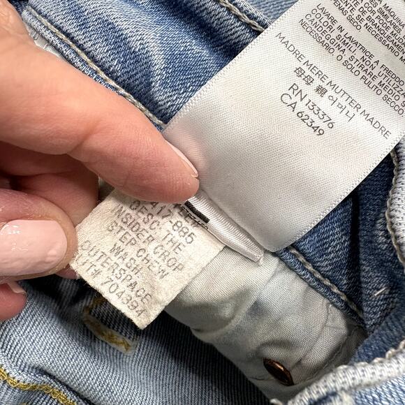 Mother Size 25 Jeans The Insider Crop Step Chew Hem Mid Rise Outerspace Wash - Picture 11 of 16